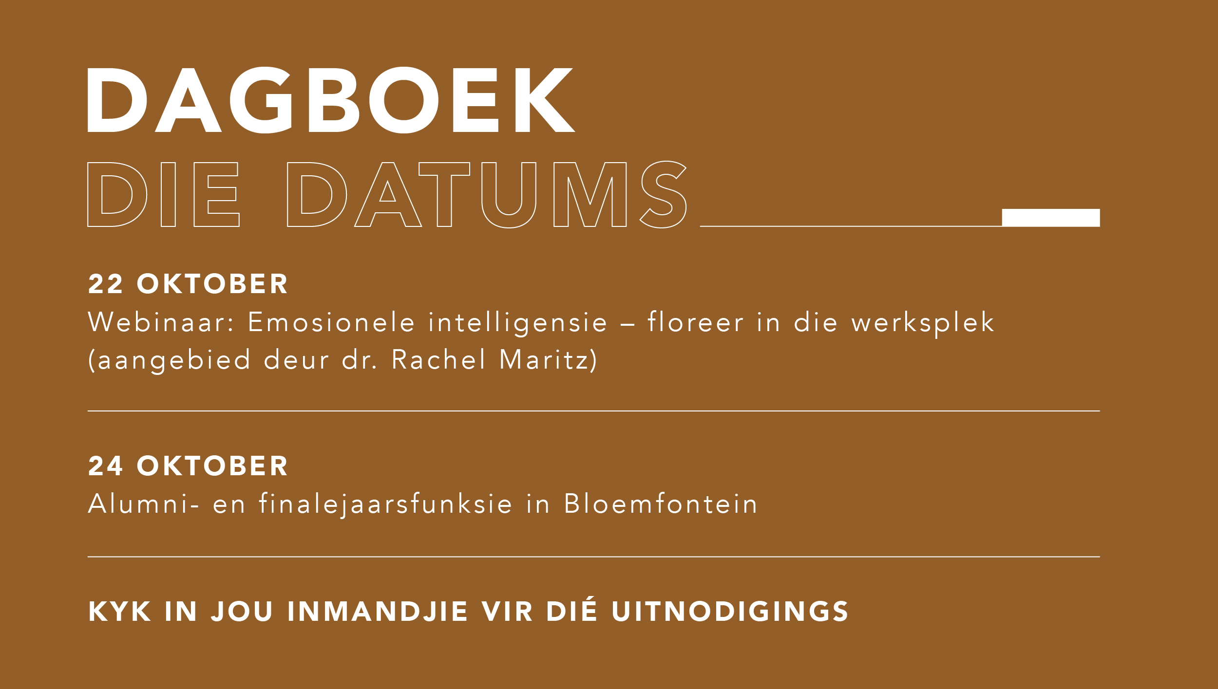 Dagboek die datums